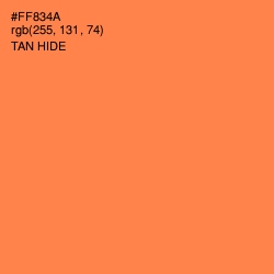 #FF834A - Tan Hide Color Image
